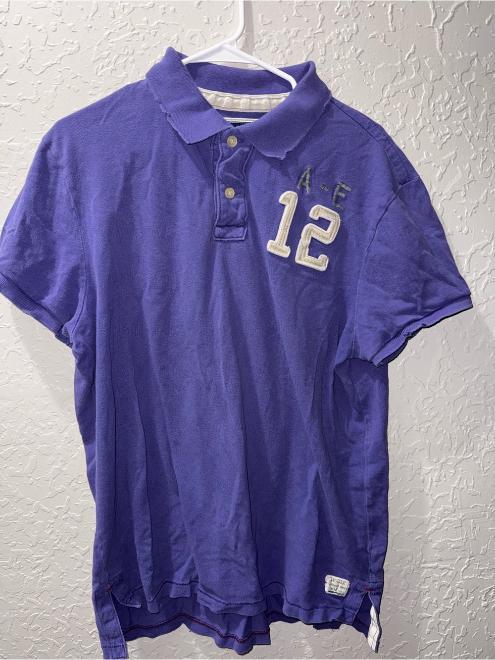 XL American Eagle Outfitters Purple Polo with '12' Applique